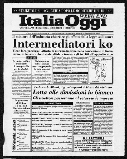 Italia oggi : quotidiano di economia finanza e politica